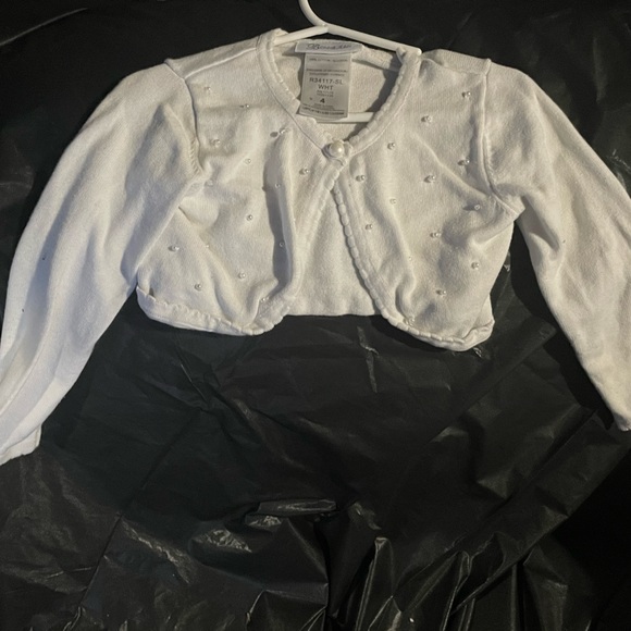 Bonnie Jean White Halter Sweater - Picture 1 of 1